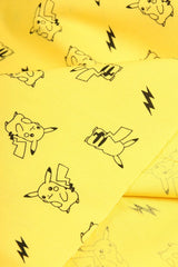 Pikachu Pocket Monster yellow! 1 Yard Light weight Thickness Plain Cotton Fabric, Fabric by Yard, Yardage Cotton Fabrics for  Style Japanese - fabrics-top