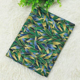 Green Leaves! 1 Meter Quality Printed Cotton, Bronzed Fabrics by Yard, Fabric Yardage Floral Fabrics Green Gold Style - fabrics-top