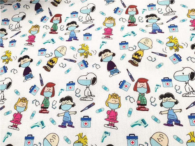 Snoopy and Charlie Brown in Hospital! 1 Yard Plain Polyester Blends Fabric, Fabric by Yard, Yardage  Fabrics for  Style Garments, Bags - fabrics-top