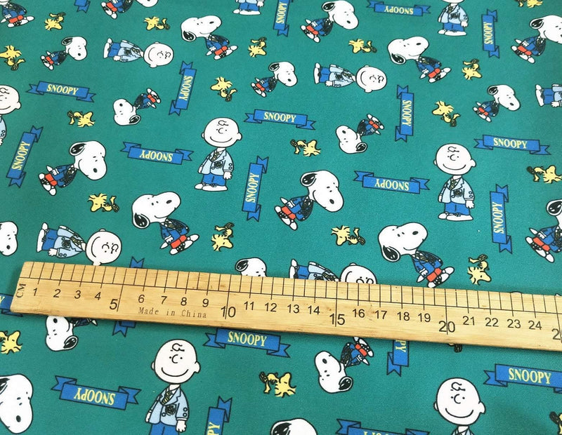 Snoopy Charlie Brown and Friends Comics 5 Colors! 1 Yard Stiff Polyester Toile Fabric by Yard, Yardage Polyester Canvas Fabrics for Bags - fabrics-top