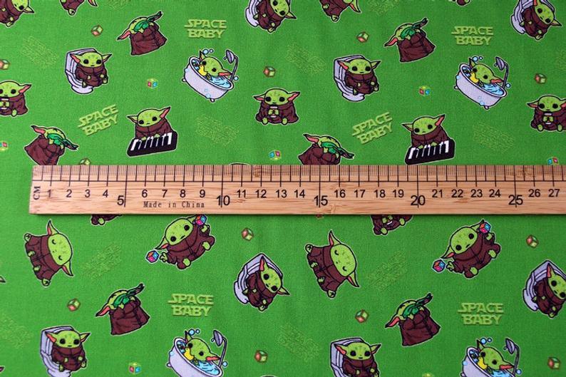 Yoda Collection Star Wars a! 1 Meter Medium Thickness Cotton Fabric, Fabric by Yard, Yardage Cotton Fabrics for  Style Garments - fabrics-top