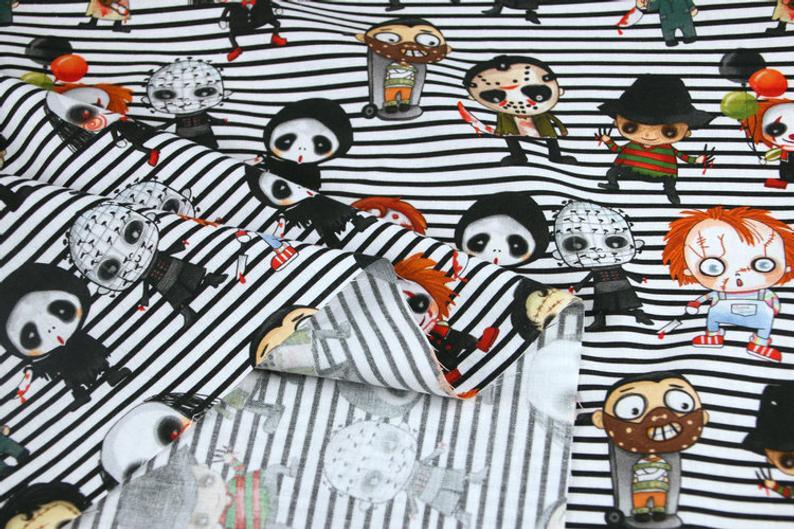 Corpes Bride the Hollywood Movies series 4! 1 Meter Medium Thickness Plain Cotton Fabric, Fabric by Yard, Yardage Cotton Fabrics Halloween - fabrics-top