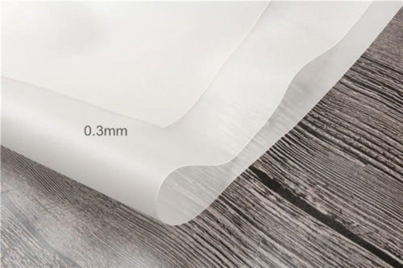 Matte Surface Plastic TPU Sheet - 1 Meter 1.1 yards, Future Materia  waterproof, Semi-transparent, Thermoplastic polyurethanes - fabrics-top