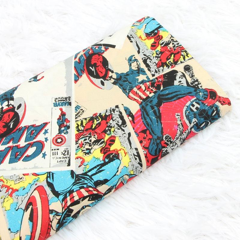 Captain America Comics ! 1 Meter Medium Thickness Printed Plain Cotton Fabric, Fabric by Yard, Yardage Batman Fabric - fabrics-top