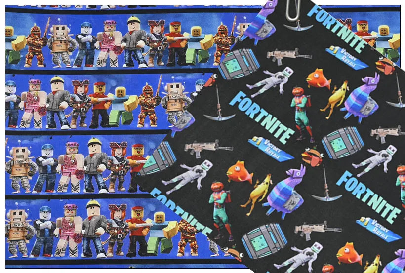 Roblox Game Series 3 ! 1 Meter Printed Cotton Fabric, Fabric by Yard, Yardage Fabrics, Children - fabrics-top