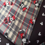 Mickey and Minnie gray Plaid! 1 Meter Medium Thickness Cotton Fabric, Fabric by Yard, Yardage Cotton Fabrics for  Style Garments, Bags - fabrics-top