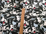 Mickey with Long Ears! 1 Meter Medium Thickness  Cotton Fabric, Fabric by Yard, Yardage Cotton Fabrics Style Garments, Bags - fabrics-top