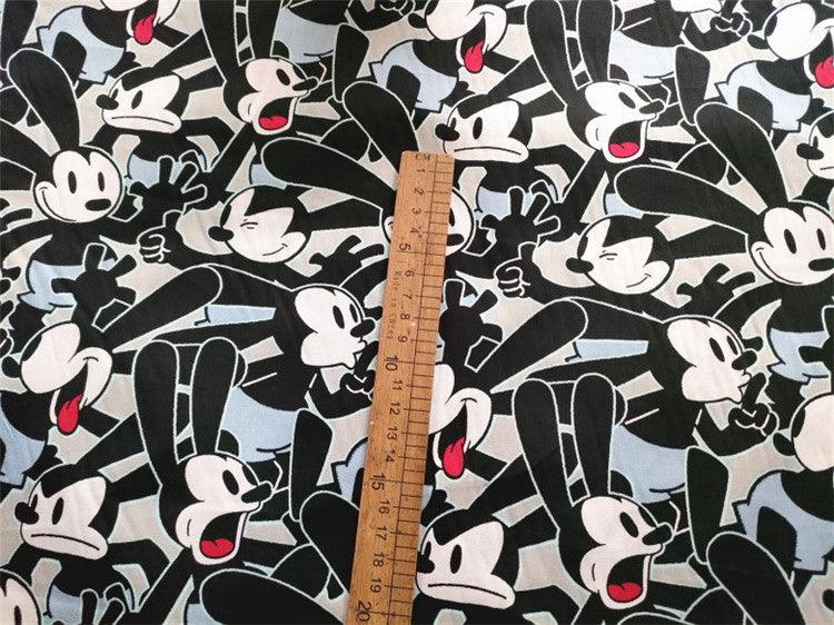 Mickey with Long Ears! 1 Meter Medium Thickness  Cotton Fabric, Fabric by Yard, Yardage Cotton Fabrics Style Garments, Bags - fabrics-top