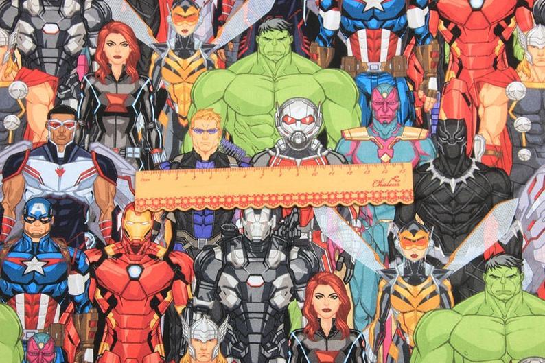 Movie Marvel Super Hero Infinity War! 1 yard Top Quality Medium Thickness Plain Cotton Fabric, Fabric by Yard, Avenger - fabrics-top