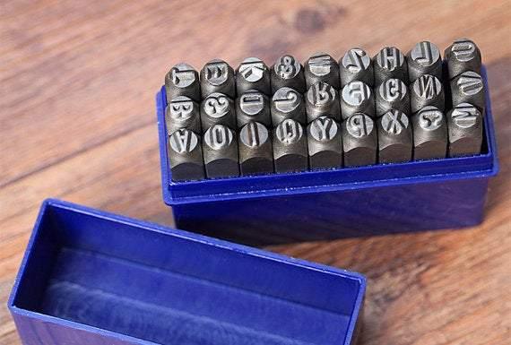 A Set of 6mm Alphabetic Punch, Number Punch, Steel Leather punch, Alphabet Number Stamp, Stamp Tool, For Leather HandWorking, Numeric Punch - fabrics-top