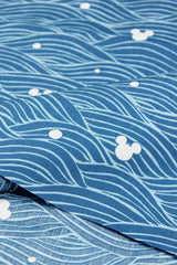 Mickey blue Wave and Bubbles! 1 Meter Medium Thickness  Cotton Fabric, Fabric by Yard, Yardage Cotton Fabrics for  Style Garments, Bags - fabrics-top