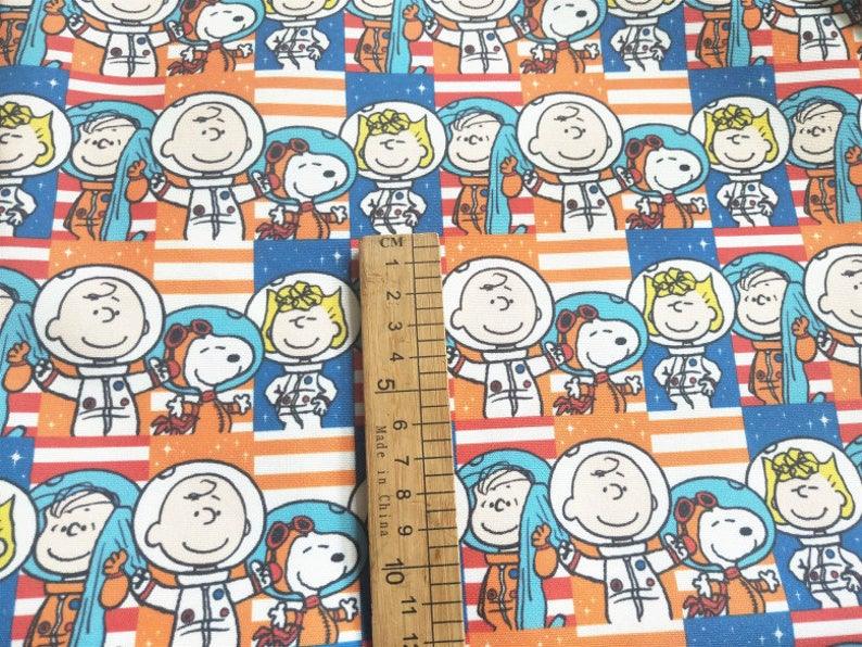 Snoopy Charlie Brown and Friends Series! 1 Yard Stiff Polyester Toile Fabric by Yard, Yardage Polyester Canvas Fabrics Bags Kids Children - fabrics-top