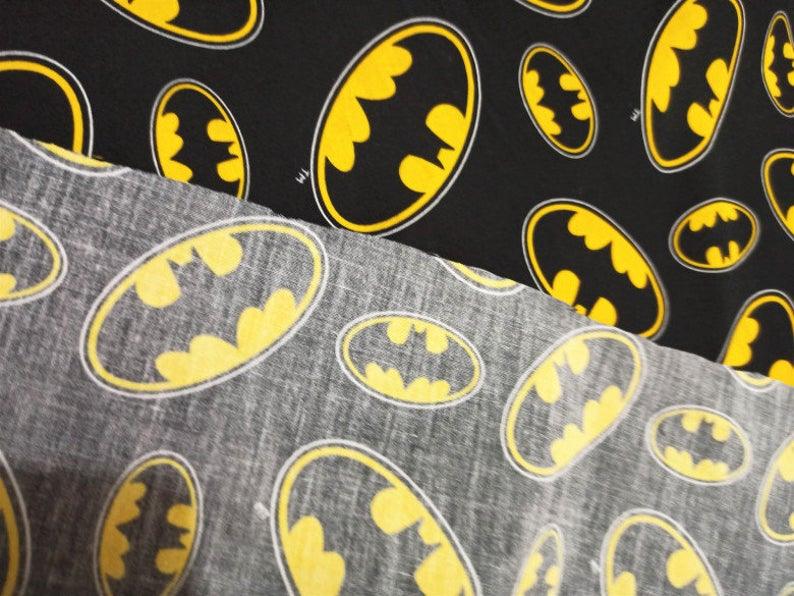 Batman Logo! 1 Meter Medium Thickness Printed Plain Cotton Fabric, Fabric by Yard, Yardage Batman Fabric - fabrics-top
