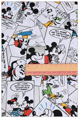 Mickey Minnie Donald Duck Comics White! 1 Meter Medium Thickness Cotton Fabric, Fabric by Yard, Yardage Cotton Fabrics for  Style Garments 2203 - fabrics-top