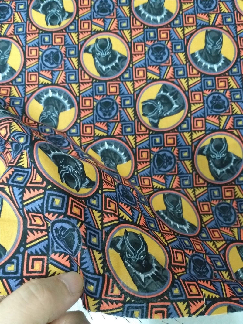 Black Panter Marvel Comics Super Hero 2 Colors! 1 Meter Medium Thickness Plain Cotton Fabrics for Style Garments, Bag black Panthers - fabrics-top