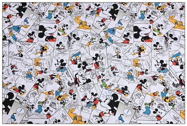 Mickey Minnie Donald Duck Comics White! 1 Meter Medium Thickness Cotton Fabric, Fabric by Yard, Yardage Cotton Fabrics for  Style Garments 2203 - fabrics-top