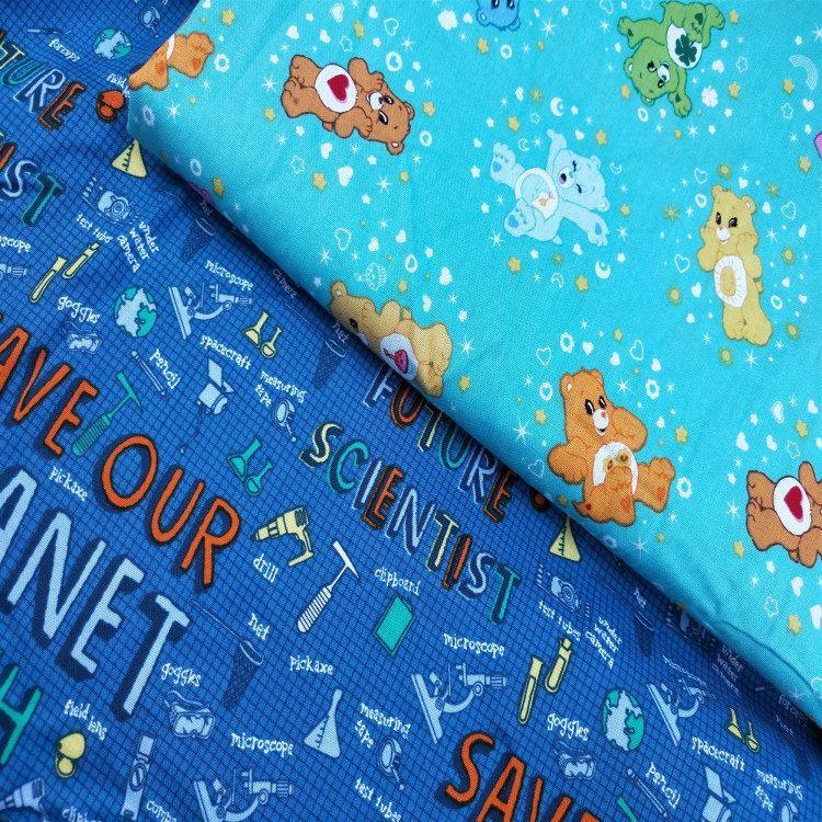 Save our Planet with Sicence! 1 Meter Medium Thickness Cotton Fabric, Fabric by Yard, Yardage Cotton Fabrics Style Clothes, Bags Scientist - fabrics-top