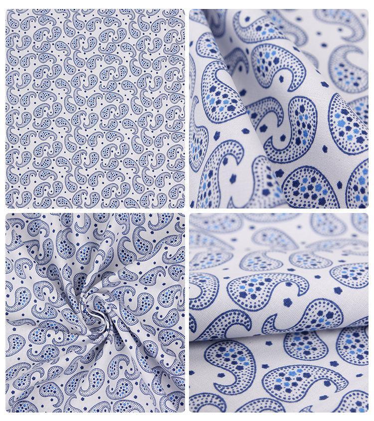 Simple Small Paisley 2 colors! 1 Meter Quality Printed Cotton,  Fabrics by Yard, Fabric Yardage Floral Fabrics - fabrics-top