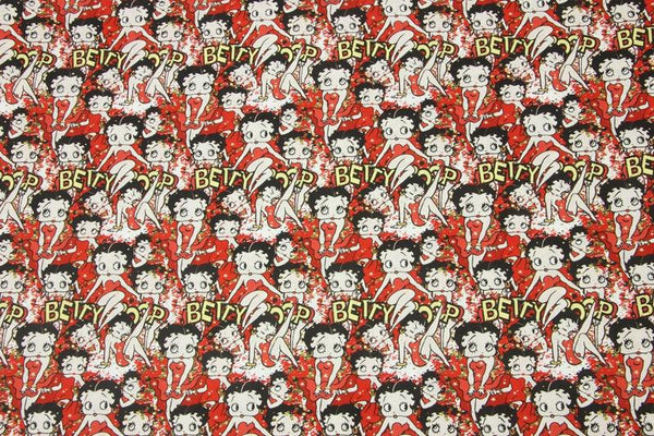 Betty Boop Red ! Betty Boop, 1 Meter Medium Thickness Cotton Fabric, Fabric by Yard, Yardage Cotton Fabrics for Style Clothes  Bags 2108