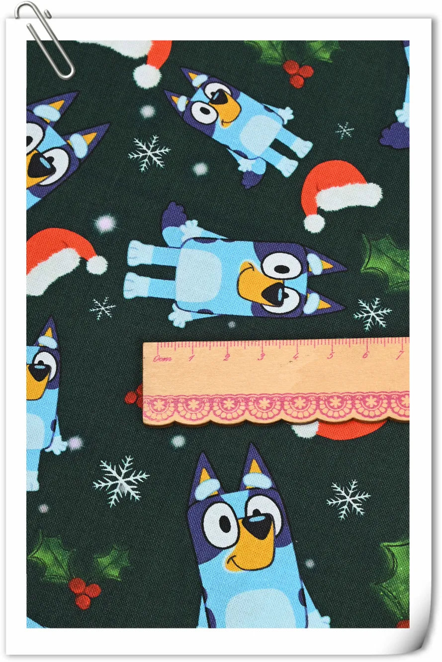 Bluey Bingo the puppies 7 Colors !1 Yard Quality Medium Thickness Plain Cotton Fabric, Fabric Australian - fabrics-top