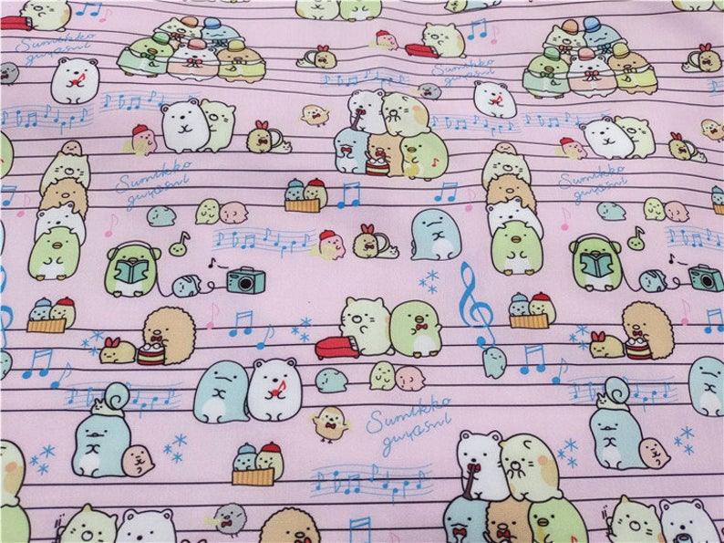 Hello Kitty Poly 6 Colors! 1 Meter Light Weight Polyester Fabric, Fabric by Yard, Yardage Cotton Fabrics for  Style Garments, Mask Fabrics - fabrics-top