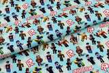 Roblox game Series 1 ! 1 Meter Medium Printed Cotton Fabric, Fabric by Yard, Yardage Cotton Fabrics online Game OVER - fabrics-top