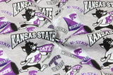 kansas State Wildcat! 1 Meter Medium Weight Plain Cotton Fabric, Fabric by Yard, Yardage Cotton Fabrics for  Style Garments, Bags - fabrics-top