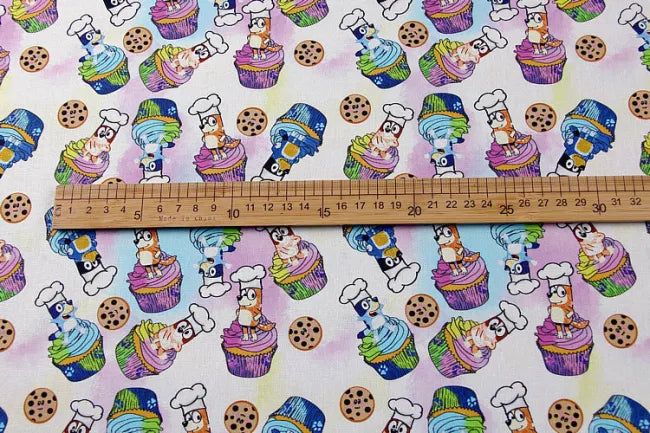 Bluey and Bingo the puppies 6 Colors! 1 Yard Quality Medium Thickness Plain Cotton Fabric, Fabric by Yard,  Cotton Australian 2211 - fabrics-top