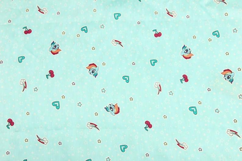 Sale, Little Pony Blue! 1 Meter Light Weight Thickness Plain Cotton Fabric, Fabric by Yard, Yardage Cotton Fabrics for Style Clothes, Bags