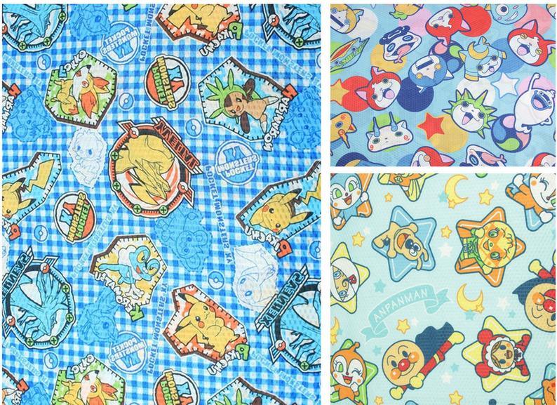 Pokemon Pikachu Apanman 3 colors! 1 Meter Medium  Thickness Cotton Seersucker Fabric, Fabric by Yard, Yardage Cotton Fabrics