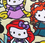 Hello Kitty Quality Prints Collection! 1 Meter Printed Cotton Fabric, Fabric by Yard, Yardage Bag Fabrics, Children Fabrics, Kids, Japanese - fabrics-top