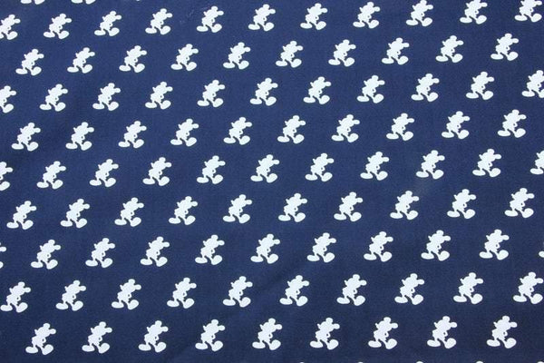 Mickey Shadow Navy White ! 1 Meter Medium Thickness  Cotton Fabric, Fabric by Yard, Yardage Cotton Fabrics for  Style Garments, Bags