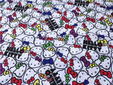 Hello Kitty Poly 6 Colors! 1 Meter Light Weight Polyester Fabric, Fabric by Yard, Yardage Cotton Fabrics for  Style Garments, Mask Fabrics - fabrics-top