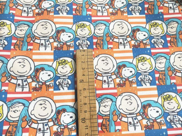 Snoopy Charlie Brown and Friends Series! 1 Yard Stiff Polyester Toile Fabric by Yard, Yardage Polyester Canvas Fabrics Bags Kids Children - fabrics-top
