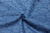 Mickey Wave and Bubbles blue 2 model! 1 Meter Medium Thickness  Cotton Fabric by Yard, Yardage Cotton Fabrics for Style clothing Bags - fabrics-top