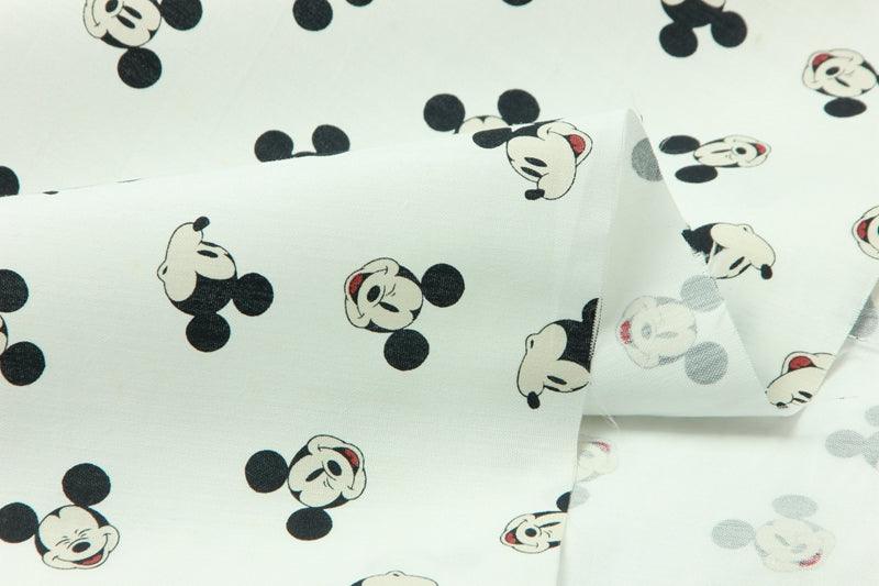 Mickey Heads! 1 Meter Light Weight Thickness Polyester Fabric, Fabric by Yard, Yardage Fabrics for Style Garments, Bags - fabrics-top