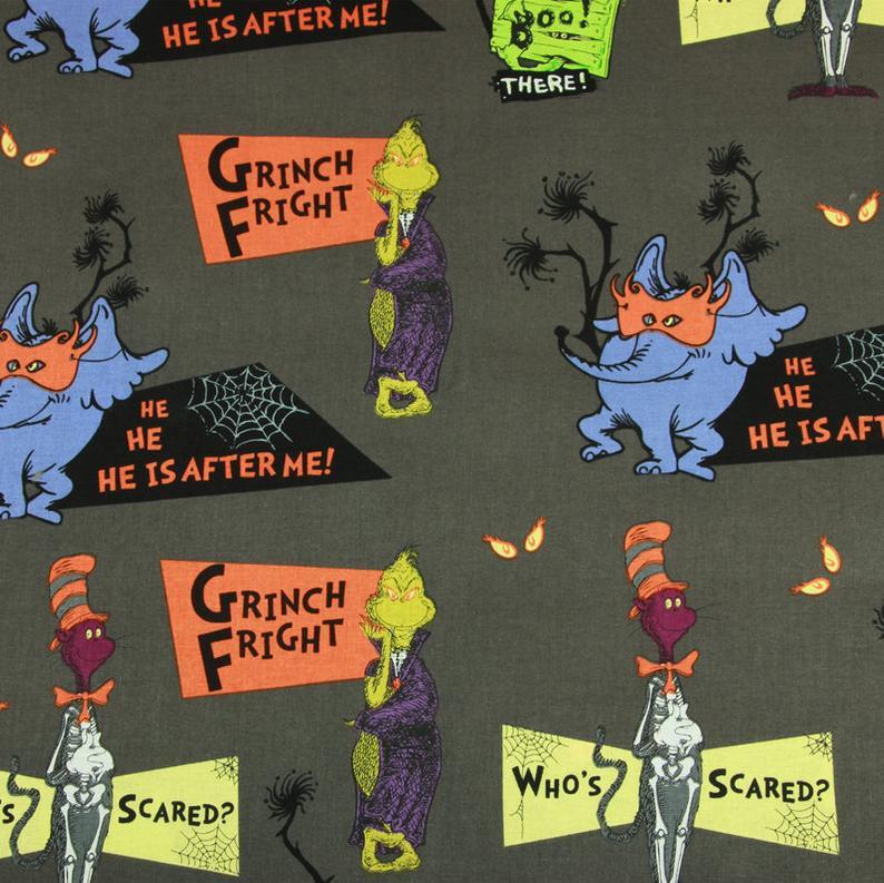 Grinch Fright 2 Colors! 1 Meter Medium- Children's Plain Cotton Fabric, Fabric by Yard, Yardage Cotton Fabrics for  Style Garments, Bags - fabrics-top