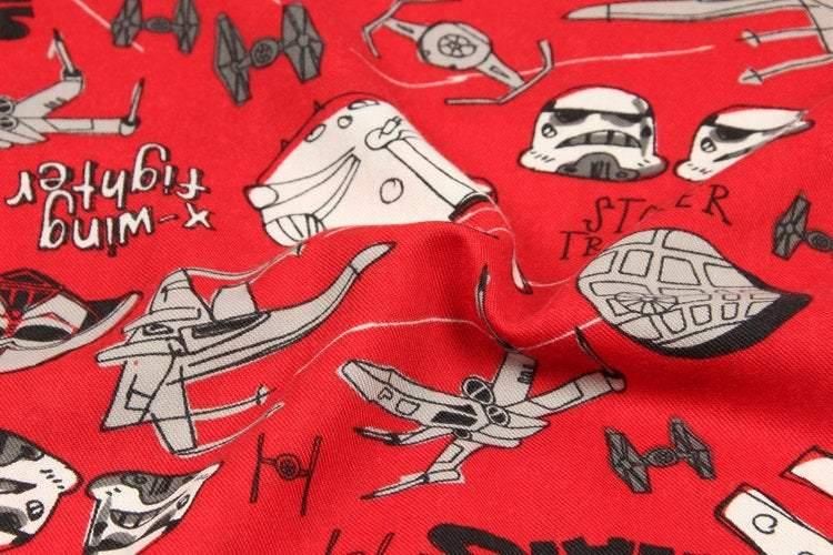 Star Wars red ! 1 Meter Medium Thickness Twill Polyester Fabric, Fabric by Yard, Yardage Polyester Fabrics for Style Bags Super Hero - fabrics-top