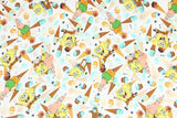 SpongeBob and Friends ! 1 Yard Printed Cotton Fabric, Fabric by Yard, Yardage Fabrics, Children  Kids 2104