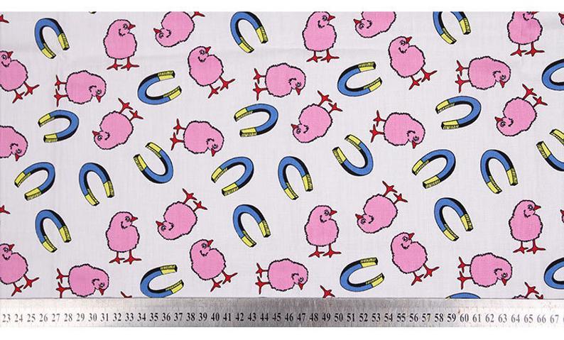 Chicken and U Magnet! 1 Meter Fine Cotton Fabric, Fabric by Yard, Yardage Cotton Fabrics for  Style Garments, Bags - fabrics-top