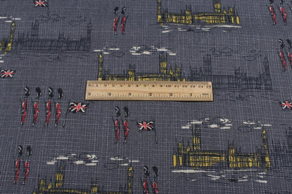 London Gray! 1 Meter Stiff Heavy Linen Toile Fabric, Fabric by Yard, Yardage Canvas Fabrics for Bag English Style - fabrics-top