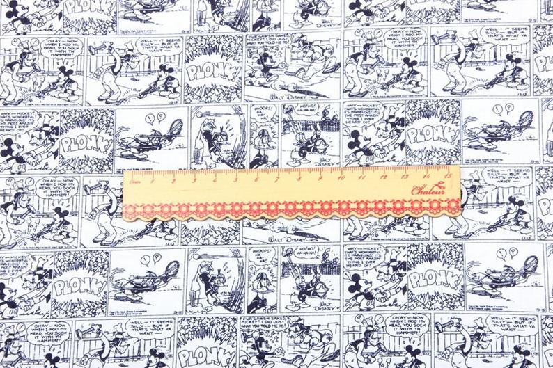 Mickey and Minnie Comics blue! 1 Meter Medium Thickness Seersucker Cotton Fabric, Fabric by Yard, Yardage Fabrics for Shirts, Summer Fabrics - fabrics-top