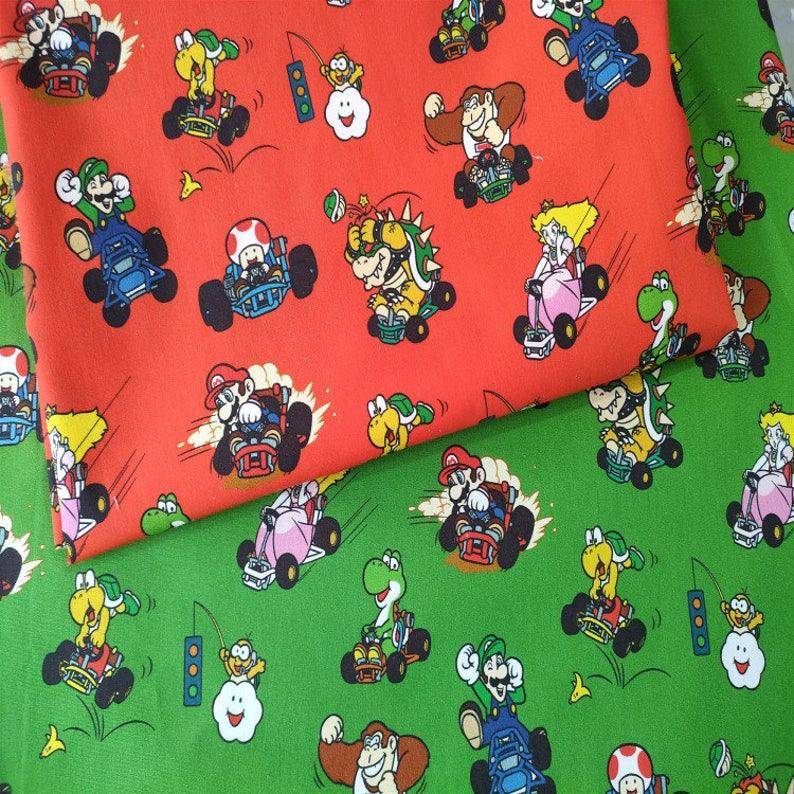 Super Mario and Monsters 3 Colors! 1 Meter Top Quality Medium Thickness Plain Cotton Fabric, Fabric by Yard, Yardage Cotton Fabrics 202101 - fabrics-top