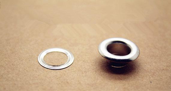 100 Sets Pack of Grommets Eyelets, Silver, Bronz, 4mm 6mm 8mm, 14mm, 2 Part, Installation Tool also Available - fabrics-top