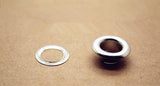 100 Sets Pack of Grommets Eyelets, Silver, Bronz, 4mm 6mm 8mm, 14mm, 2 Part, Installation Tool also Available - fabrics-top