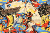 Superwoman and Superman Super Hero Collection ! 1 Meter Medium Thickness Plain Cotton Fabrics for Style Garments, Bag - fabrics-top