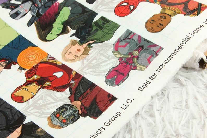 Movie Marvel Super Hero Infinity War! 1 yard Top Quality Medium Thickness Plain Cotton Fabric, Fabric by Yard, Avenger - fabrics-top