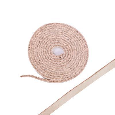 2 meters Flat Genuine Leather Cord, Leather Rope, Leather Lacing, Natural Veg-tanned Color Width 2mm 3mm 5mm - fabrics-top