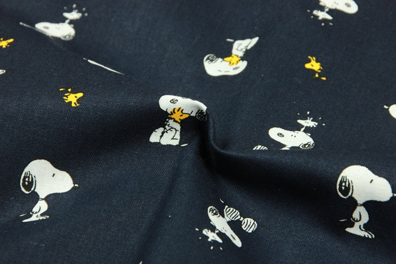 Classic Snoopy and Woodstock 2 colors! 1 Meter Medium Thickness Cotton Fabric by Yard, Yardage Cotton Fabrics for  Style Garments, Bags