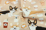 Corgis Dog! 1 Yard Medium Thickness Plain Cotton Fabric, Fabric by Yard, Yardage Cotton Fabrics for Clothes Crafts